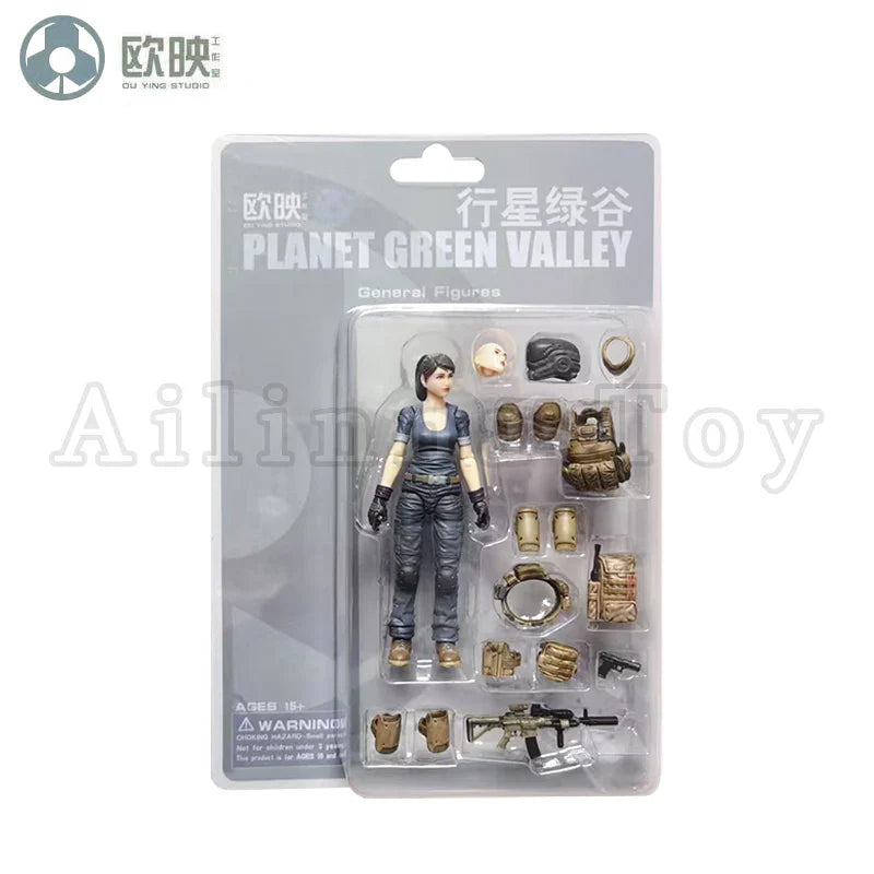 Ou Ying Studio 1/18 Planet Green Valley PGV 3.75inch Action Figure EFSA Male Female Robot Figures Anime Model