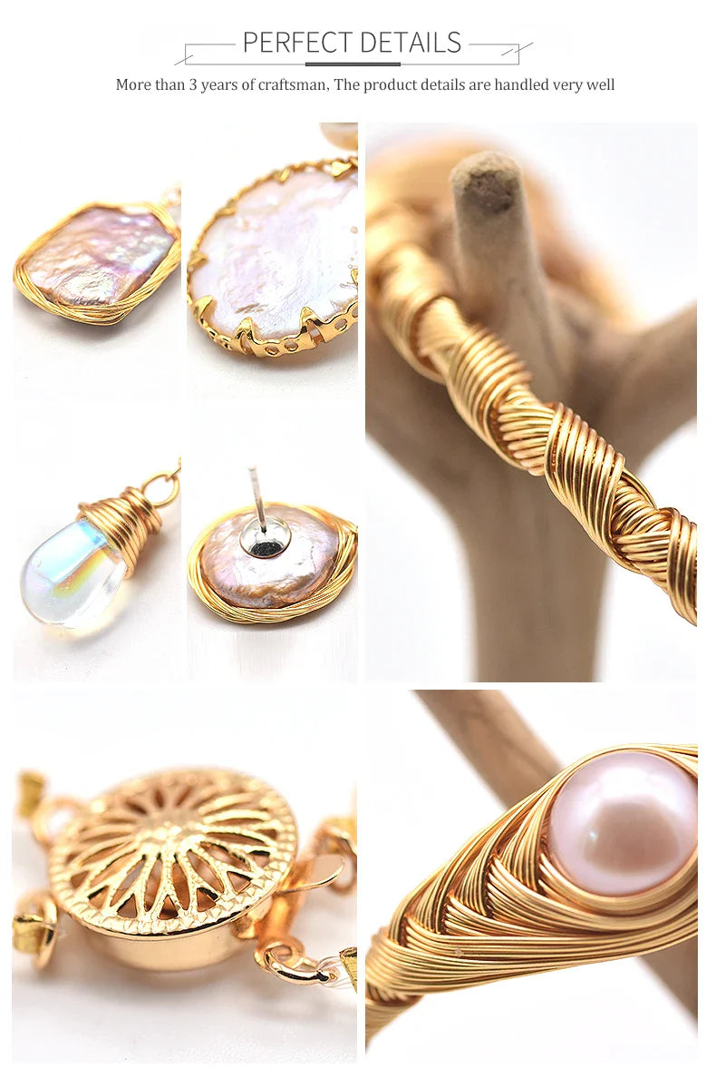 Natural Freshwater Baroque Pearl Earrings Korean Style Women Luxury Jewelry Fashion Ladies and Girls Gift GE1586