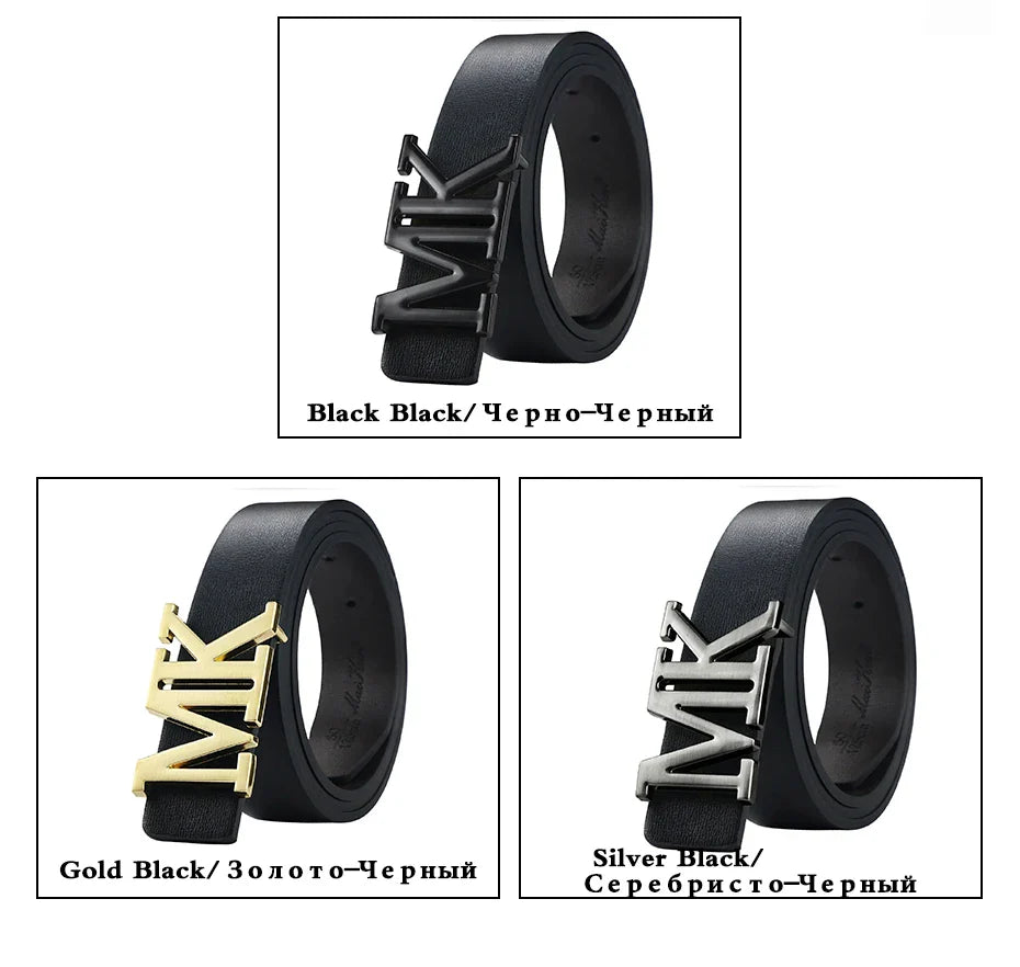 Maikun Men's Reversible PU Leather Dress Belt Rotated Black Buckle Belt Valentine's Day