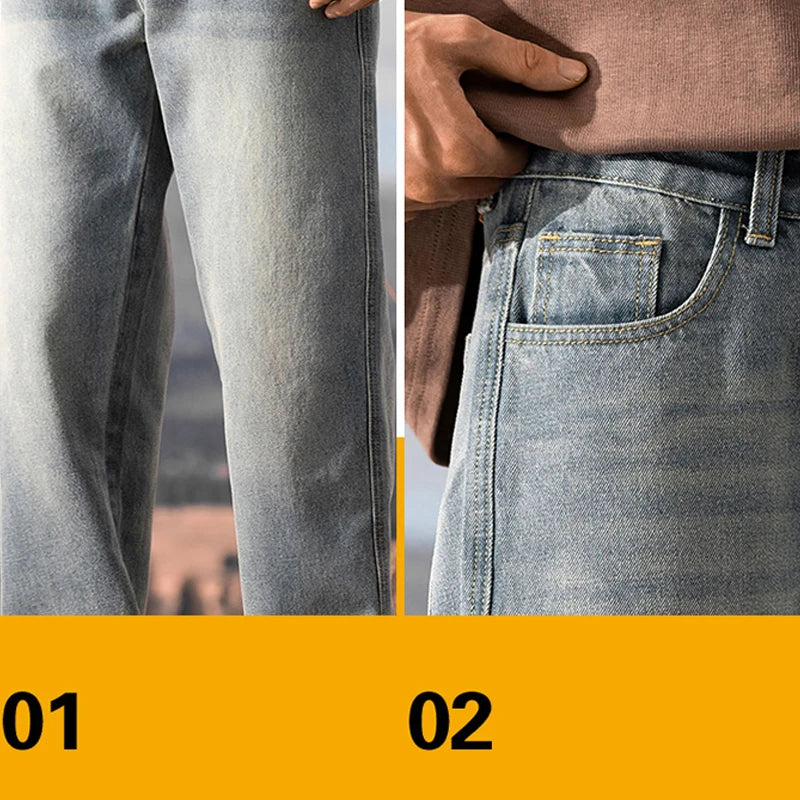 Men's Jeans Simple and Fashionable Versatile Long Pants