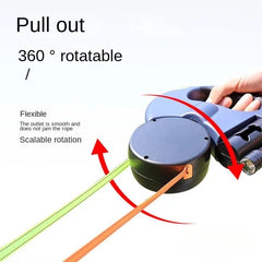 Double dog Leash Light retractable roulette double end leash Portable rotating pet leash