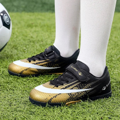 Kids Sport Football Shoes For Boys Indoor Turf Training Outdoor Futsal Hall