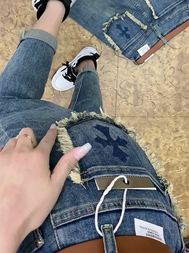 Y2k Big Size Jeans Female Summer Thin Model Fashion Brand Harem Pants