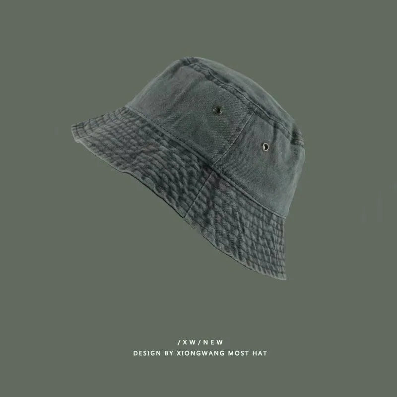 Fashion Washed Denim Hats Unisex Solid Vintag Summer Y2k Fisherman Cap Hat for Women Men Bucket Panama Hat Sun Protection