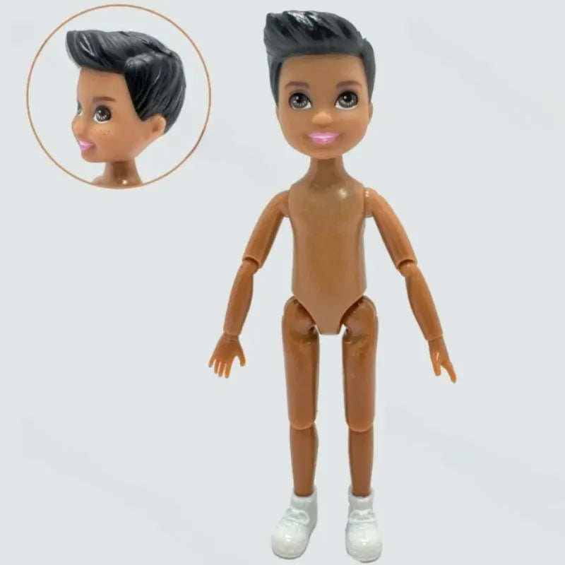 5-inch Little Doll Tan Skin 14.5cm Height Girl Dress Up Toy for Children Girls