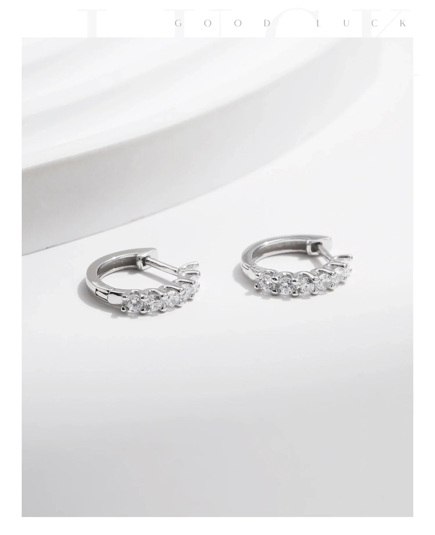 MODIAN D Color Moissanite Small Hoop Earrings 925 Sterling Silver Hollow Sparkling Ear Buckles For Women Wedding Fine Jewelry