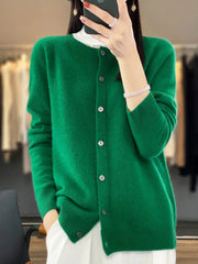 Long Sleeve 100% Merino Wool Sweaters Cashmere Cardigan Spring Autumn Women