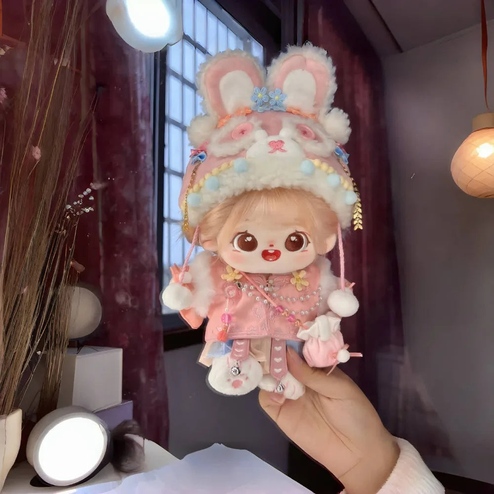 20cm Kawaii Big Eyes No Attribute Plush Cotton Doll Idol Stuffed Super Star Figure Dolls Can Change Clothes Gift for Girls Kids