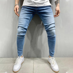 SKinny Jeans Solid Color Slim Fit Casual Pants Fashion Mens Designer