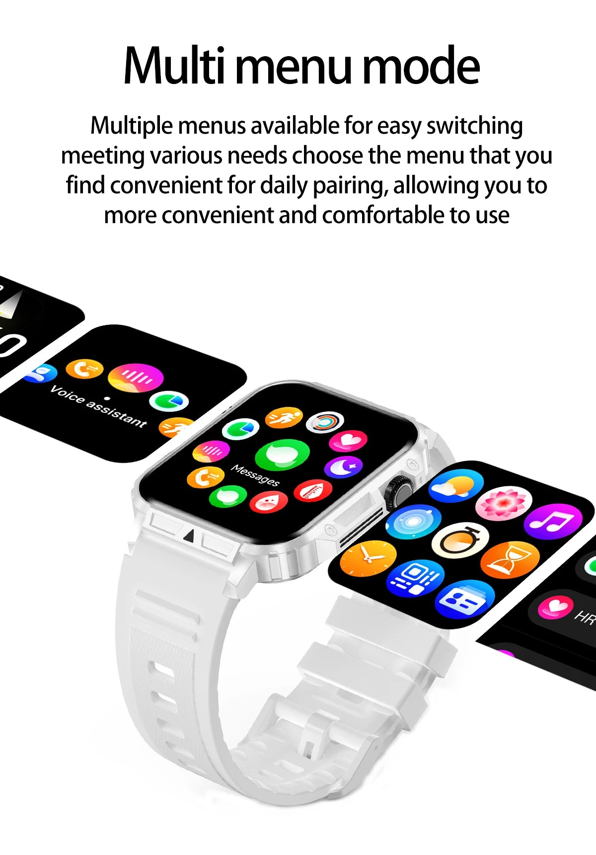 Military Men Smart Watch Health Monitor Wireless Call Smartwatch Fitness IP68 Waterproof Sports Watches for Women Android 2025