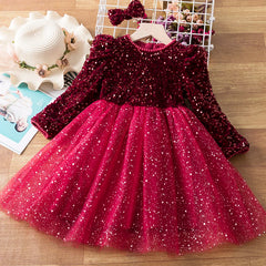 Girls Princess Party Dresses for 3-8 Yrs Kids Birthday Wedding Evening