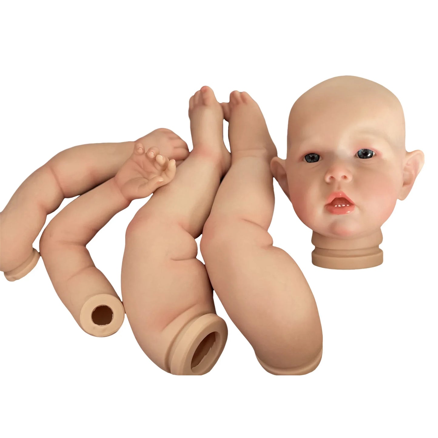 50CM/70CM Liam Bebe Reborn Doll Kits Handmade Painted/Unpainted Realistic Cute Newborn Doll Parts With Teeth Kit Bebé Reborn