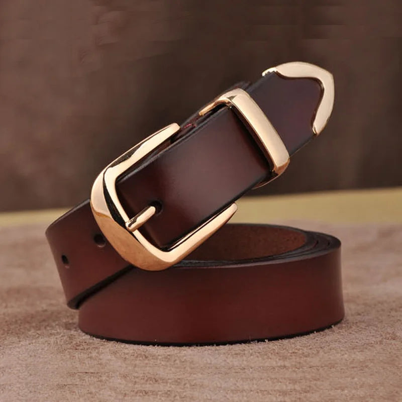 MEDYLA Women's Strap Casual All Match Women Brief Genuine Leather Belt Women Strap Pure Color Belts Top Quality Jeans Belt L27