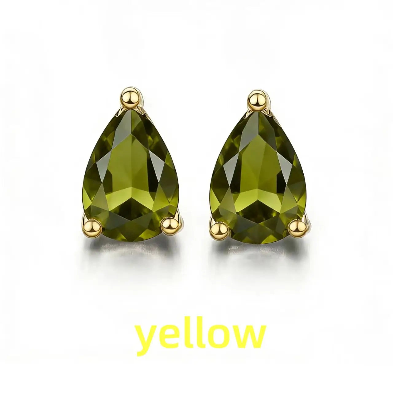 Jewelrypalace Rose Gold Yellow Gold Plated Oval Natural Amethyst Citrine Garnet Topaz Peridot 925 Sterling Silver Earrings for Women