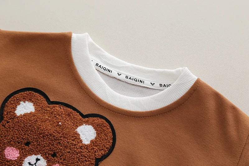 New Autumn Children Kids Boys Girls Clothes Cotton Animal Hoodies Pants 2Pcs/sets Infant Toddler Casual Tracksuit 1 2 3 4 5 Ages