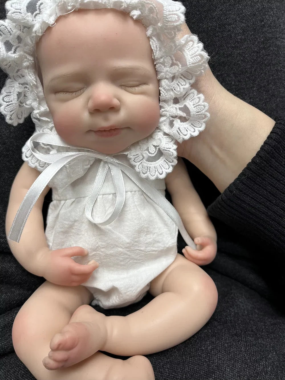 AnjoDoll 13Inch Open Mouth Pascale Reborn Doll Full Body Soft Silicone Girl Painted Doll Toys reborn de silicone real cuerpo