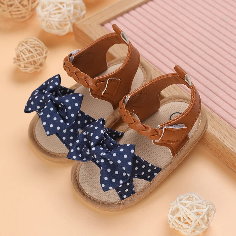 Baby Girl Sandals Canvas Bow Toddler Baby Toddler Sandals