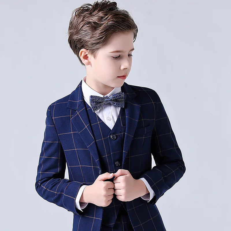 Children Boys Wedding Suit 1-14 Years Teenager Kids Suits Outfits Set Formal Elegant Suit For Children All Seasons Baby Boy Suit