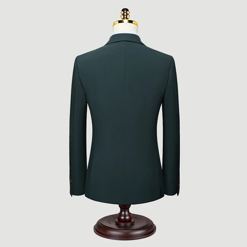 Tuxedo for Mens: Men's Double Breasted Buttons Peak Lapel Tuxedo Prom Business