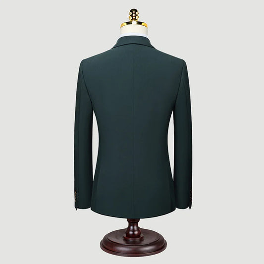 Tuxedo for Mens: Men's Double Breasted Buttons Peak Lapel Tuxedo Prom Business