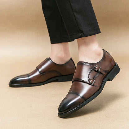 Europe Fashion Shoes Men Formal Dress Shoes British Gentleman Brogue Shoes Slip-On Men Oxfords Shoes