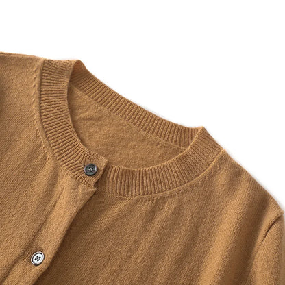 Women O-neck Cardigan Preppy Style Long Sleeve Sweater For Spring