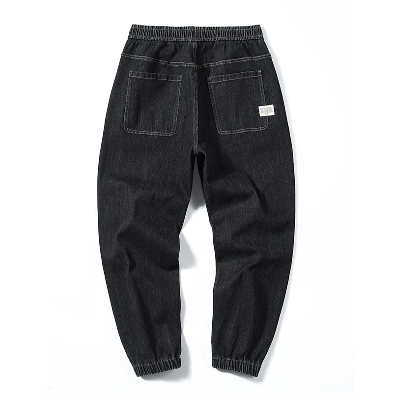 Jeans For Men Loose Fit Joggers Pants Oversize Baggy Pants Harem Wide Leg Elastic