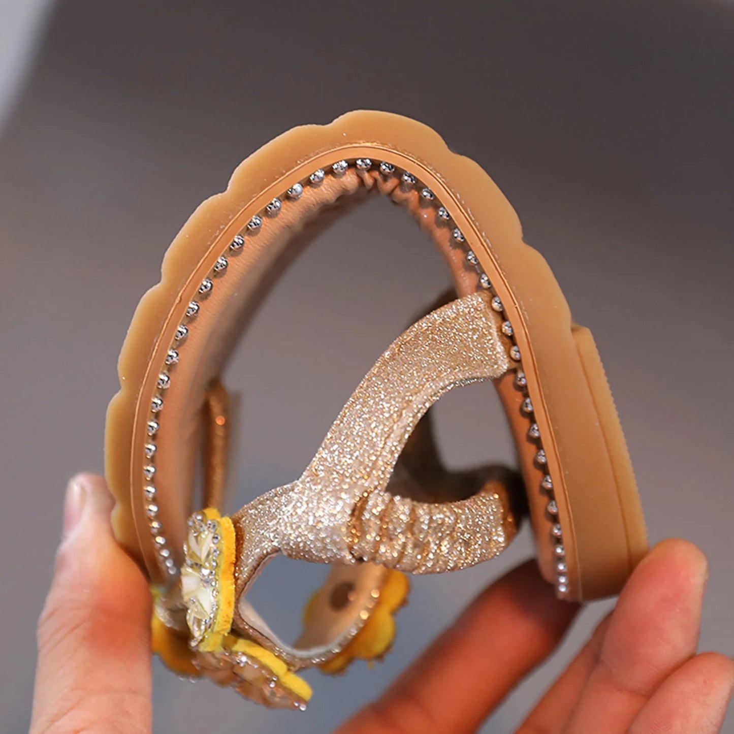 Kids Shoes Summer Girls Sandals Floral Crystal Bling Flip Flop Shoes Sandals
