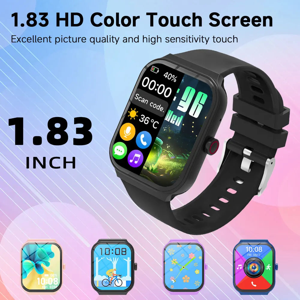 NEW Square Smartwatch Touch Screen Bluetooth Call Camera Control Music Play Message Push Sports Mode for Men Women Kids 2026