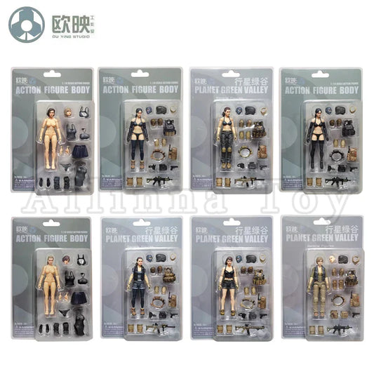 Ou Ying Studio 1/18 Planet Green Valley PGV 3.75inch Action Figure EFSA Male Female Robot Figures Anime Model