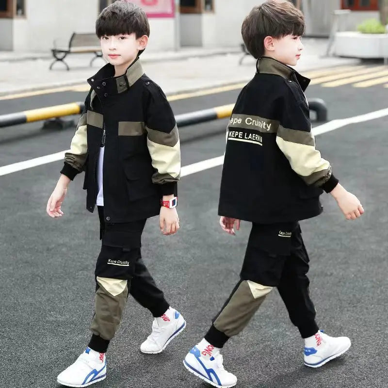 Tracksuit For Boy Sets For Children Boys Jacket and Pants 2Pcs Outfit Sets Junior Kids 3 4 6 8 10 12 Year 2024 New