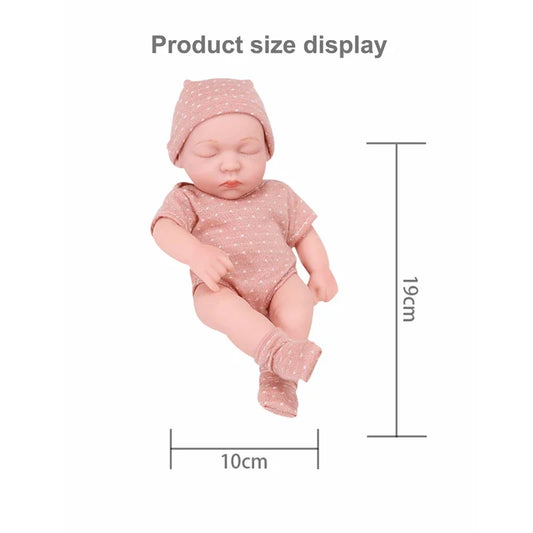 20cm Reborn Dolls Silicone Vinyl Baby Doll Cute Mini Bebe Doll Baby Reborn Doll Toys Waterproof Vinyl Doll For Girls Gift