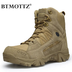 Winter Mens Military Boots Outdoor Leather Hiking Boots Men Army Special Force Desert shoes