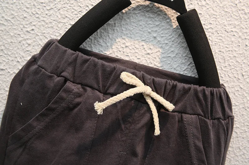 Baby Boys Clothes Sets Fashion Cotton Letter Printing T-shirts+Tooling Shorts 2pcs Kids Outfits for Infant Tracksuit