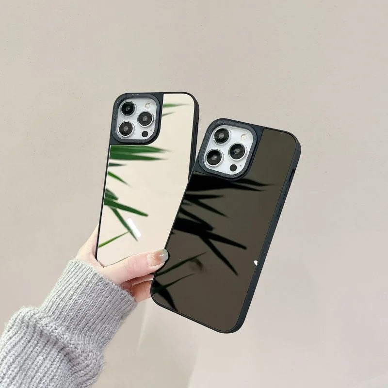 Luxury Makeup Mirror Phone Case For iPhone12 13 14 15 17Pro Max11 16Pro Max 17Pro iPhone Air 16Plus Hard Case MagSafe Compatible