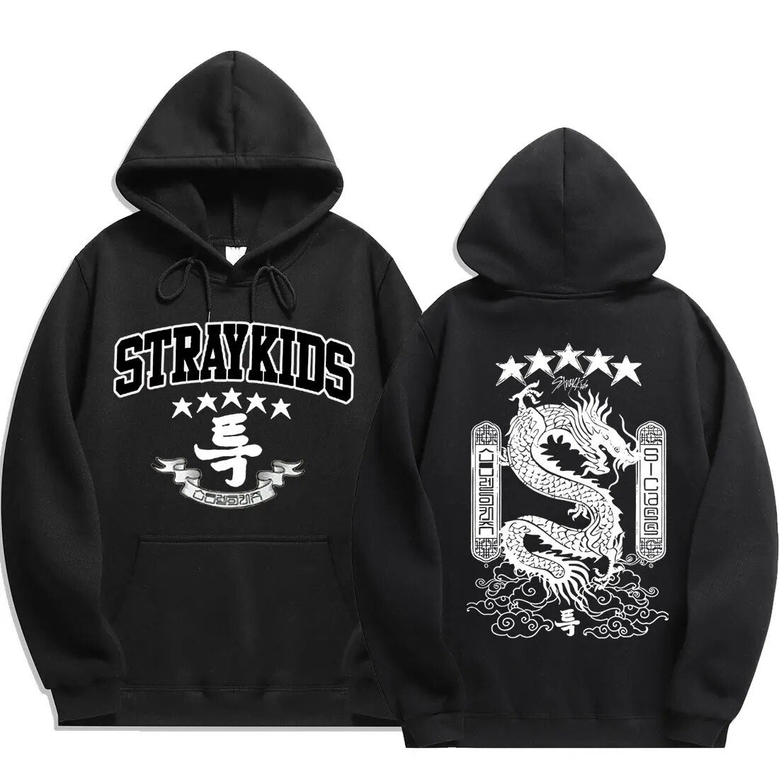 Stray Kids 5 Star Hoodies Fashion Dragon Graphic Hoodie Women Men Autumn Winter Coats