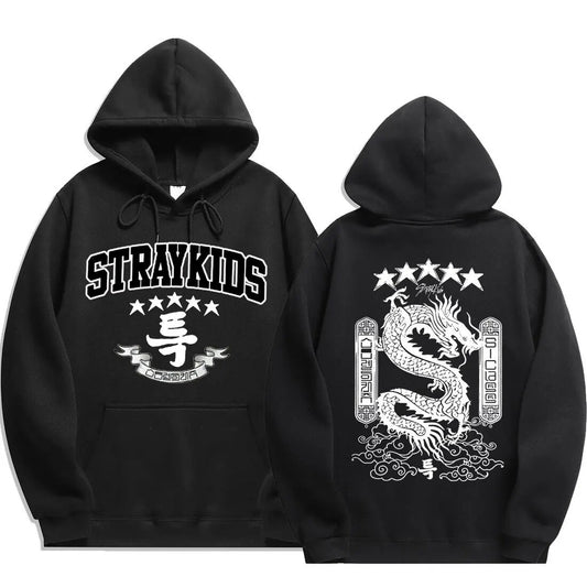 Stray Kids 5 Star Hoodies Fashion Dragon Graphic Hoodie Women Men Autumn Winter Coats
