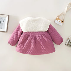 Winter Girls Cotton Clothes Korean Edition Children's Wear Bow Decoration