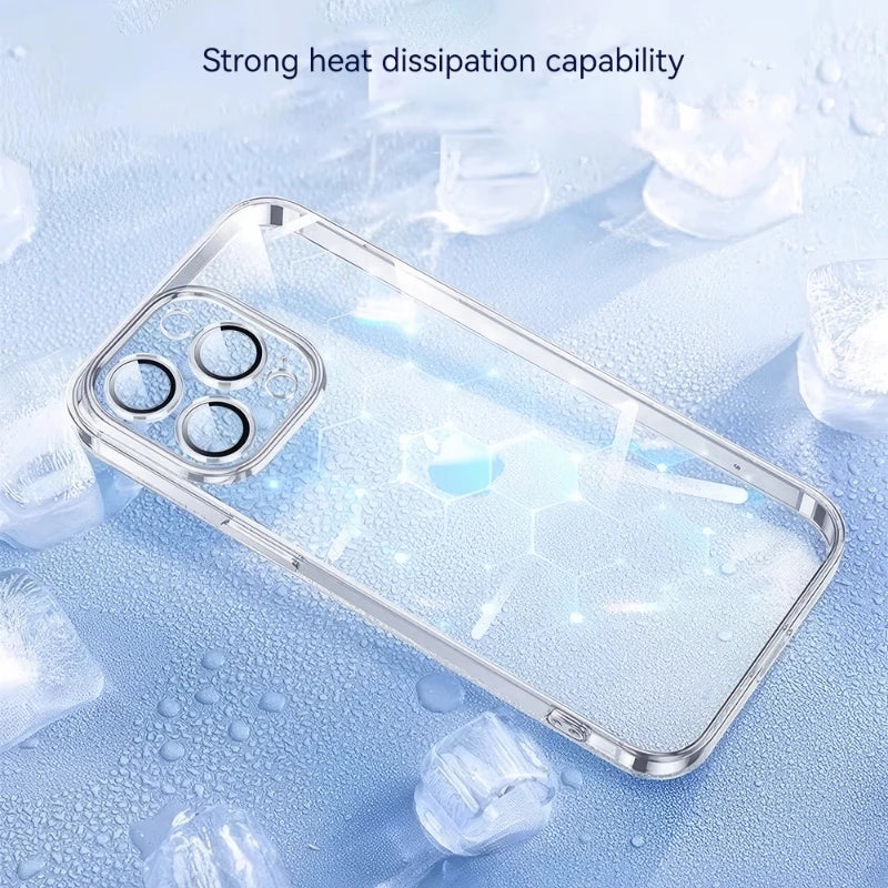 Joyroom Soft TPU Case For iPhone 16 Pro Max Transparent Anti-drop Cover Shockproof Case With Len Protection For iPhone 16 15 14