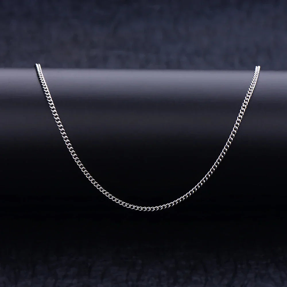 Wholesale 925 sterling silver 2MM 16-30Inches Side Chain Necklace Fit Pendant Fashion Gift For Men and Women Jewelry Accessories