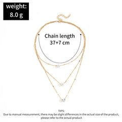 Zircon Pendant Necklace For Women Multilayer Chain Choker Fashion Female