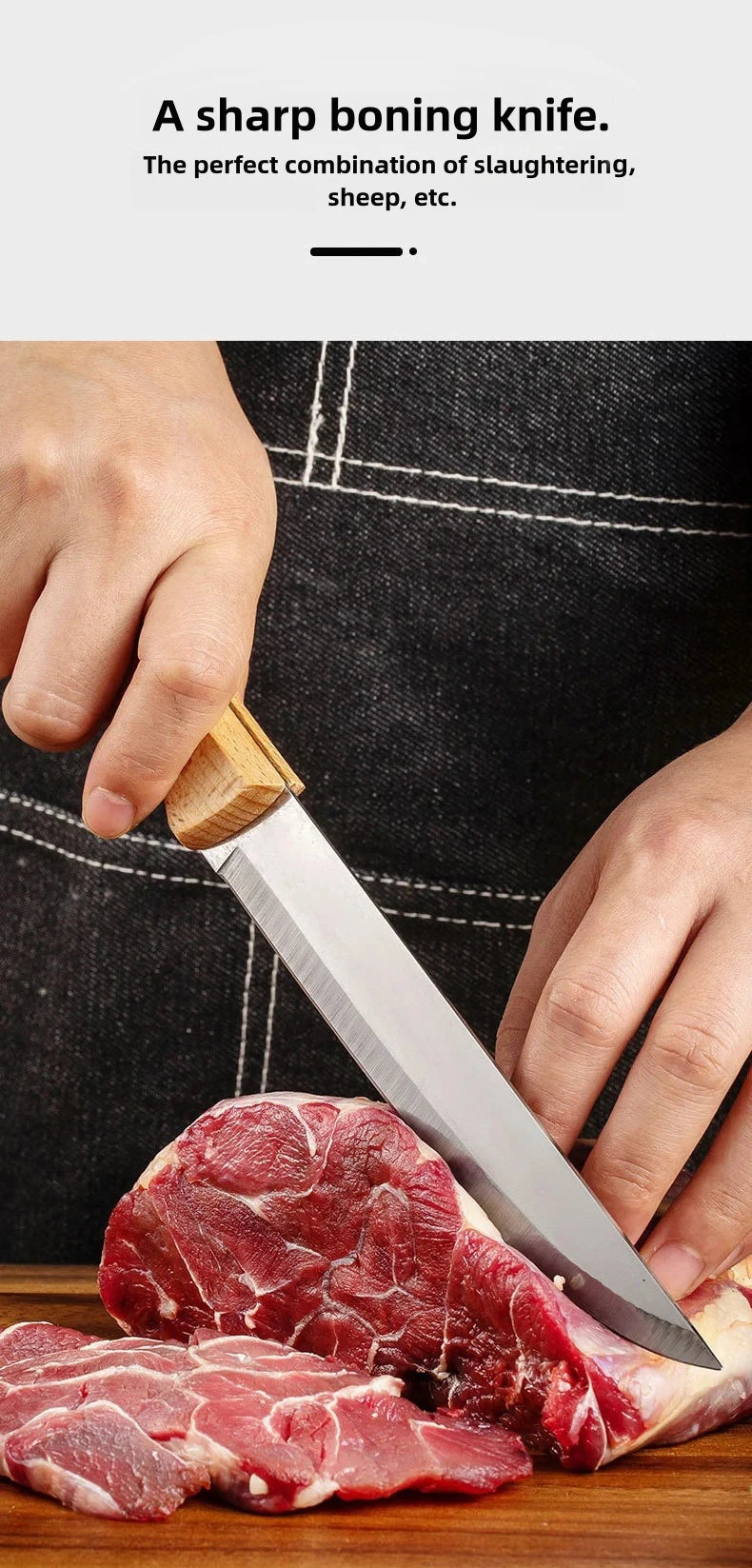 Cooking Knife Kitchen Supplies Wooden Handle Kitchen Fruit Knife Chef Knives Meat