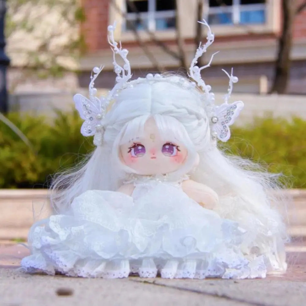 20cm Kawaii Big Eyes No Attribute Plush Cotton Doll Idol Stuffed Super Star Figure Dolls Can Change Clothes Gift for Girls Kids