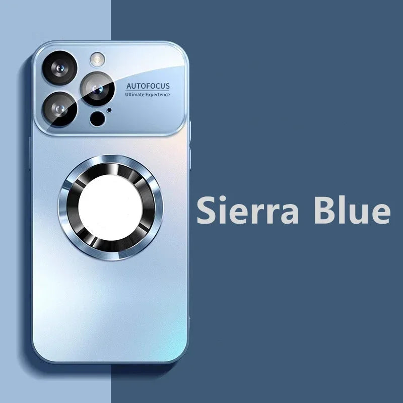 Luxury Titanium Metallic Color Matte Magnetic Case for iPhone 17 16 Pro Max 15 14 Plus 13 12 For Magsafe Wireless Charge Cover