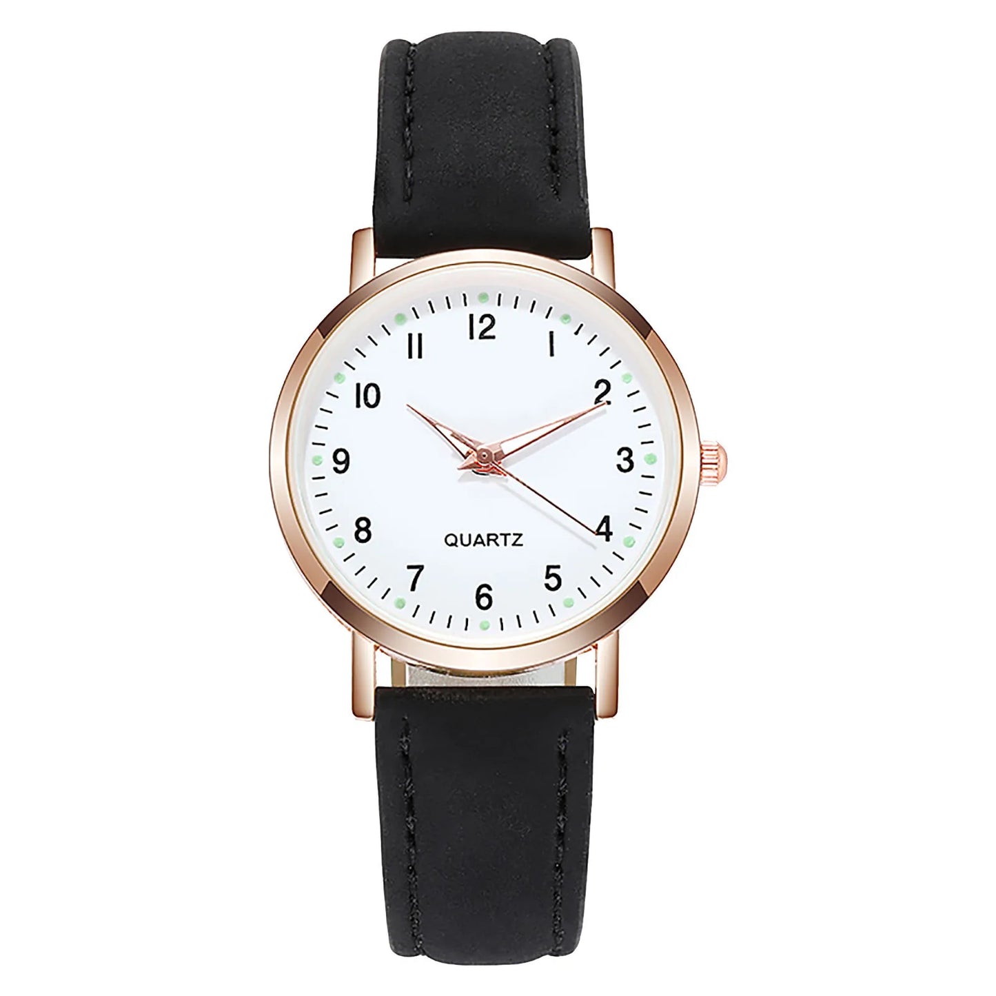 Ladies Diamond-Studded Luminous Retro Female Watch Leather Belt Quartz Watch Women Simplicity Casual Decoration Wristwatches