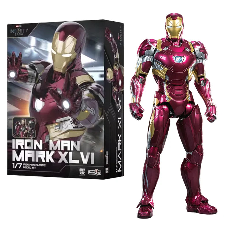 Original FondJoy Iron Man MK42 MK43 MK46MK5 MK6 MK7 DIY Toy Action Figure Tony Stark Legend Collection Anime Model Kids Gift