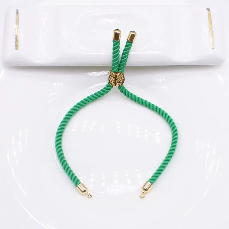 10PCS fashion luxury Wind Life Tree handmade DIY woven rope bracelet 3mm open loop buckle adjustable bracelet