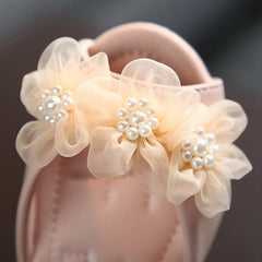 Children Sandals Pearl Flower Fashion Princess Shoes Girls Sandal Party Beach Baby Flats Casual Shoes