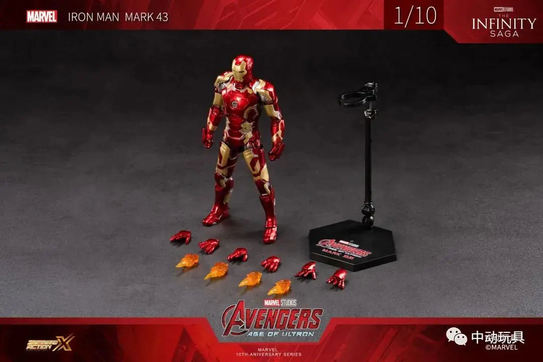 ZD Original Iron Man MK30 Blue Steel 1/10 Iron Patriot MK3 Marvel legends War Machine 10th Anniversary Action Figure Model Gift