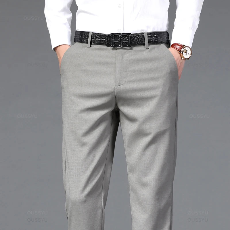 Brand Clothing Summer Soft Formal Suit Pants Men Business